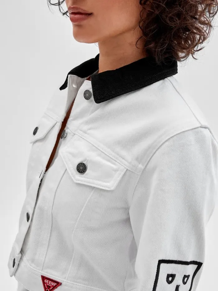 Jackets and Coats GUESS Women GUESS Originals x Betty Boop Cropped Denim Jacket Go Ecru Wash Jackets and Coats GUESS Women GUESS Originals x Betty Boop Cropped Denim Jacket Go Ecru Wash
