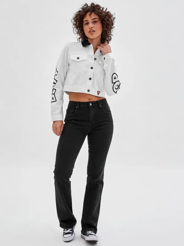 Jackets and Coats GUESS Women GUESS Originals x Betty Boop Cropped Denim Jacket Go Ecru Wash Jackets and Coats GUESS Women GUESS Originals x Betty Boop Cropped Denim Jacket Go Ecru Wash