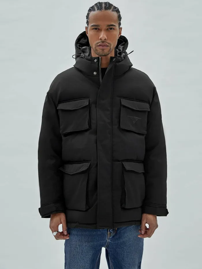 Jackets and Coats Men GUESS Originals Parka Jacket Black GUESS