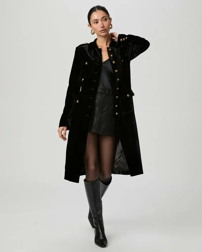 Jackets and Coats Minetta Coat 8211 Black Velvet 8211 PAIGE Women