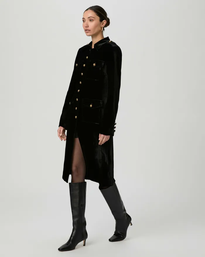 Jackets and Coats Minetta Coat 8211 Black Velvet 8211 PAIGE Women Jackets and Coats Minetta Coat 8211 Black Velvet 8211 PAIGE Women