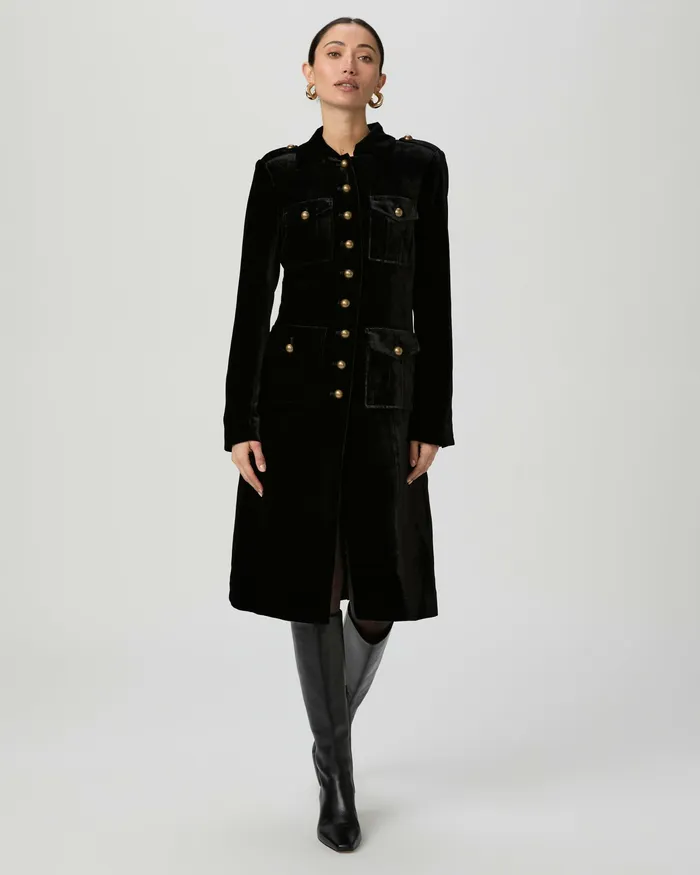 Jackets and Coats Minetta Coat 8211 Black Velvet 8211 PAIGE Women Jackets and Coats Minetta Coat 8211 Black Velvet 8211 PAIGE Women