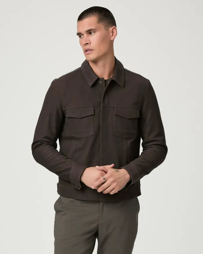 Jackets and Coats PAIGE Men Pedro Jacket 8211 Dark Chocolate Suede Jackets and Coats PAIGE Men Pedro Jacket 8211 Dark Chocolate Suede