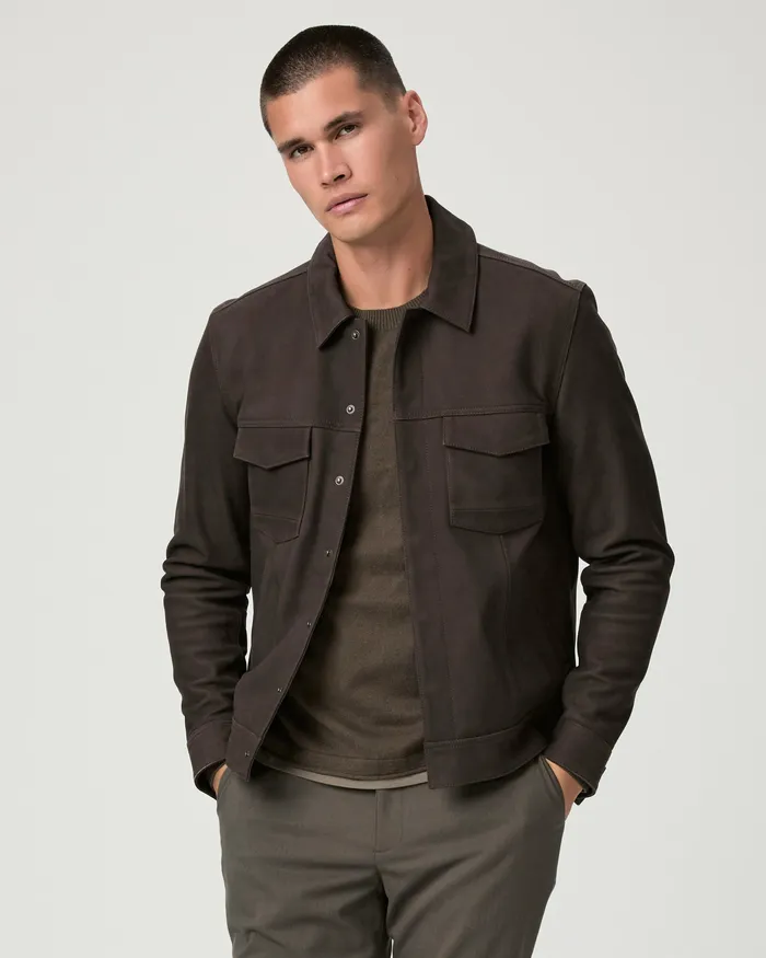 Jackets and Coats PAIGE Men Pedro Jacket 8211 Dark Chocolate Suede Jackets and Coats PAIGE Men Pedro Jacket 8211 Dark Chocolate Suede