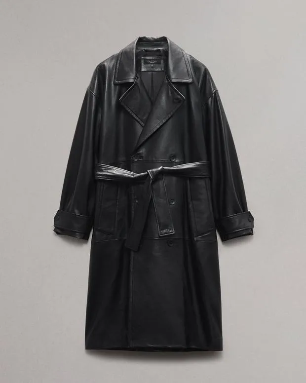 Jackets and Coats Tyler Leather Trench Coat Black rag and bone Men