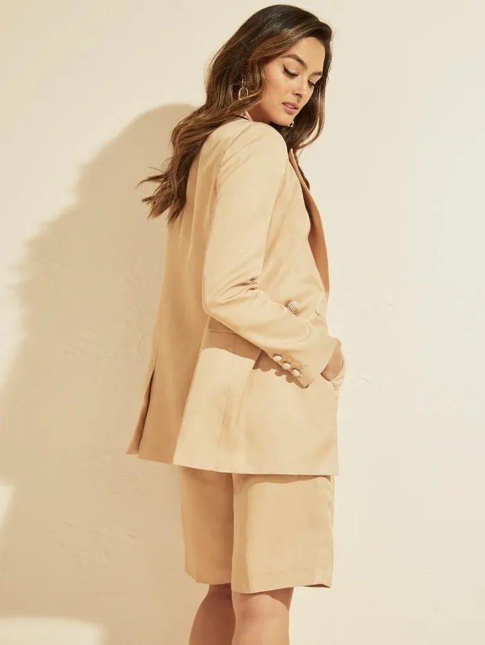 Jackets and Coats Women GUESS Provence Blazer Nude Sand Jackets and Coats Women GUESS Provence Blazer Nude Sand