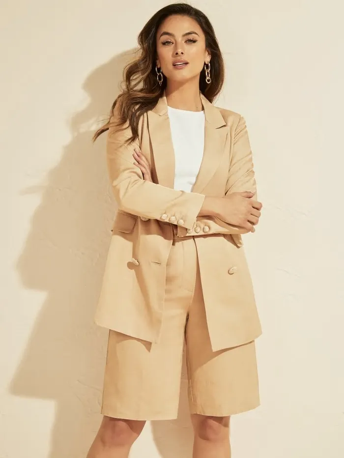 Jackets and Coats Women GUESS Provence Blazer Nude Sand Jackets and Coats Women GUESS Provence Blazer Nude Sand