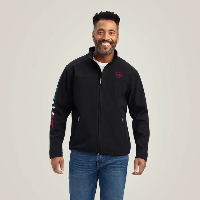 Jackets and Vests Men Ariat New Team Softshell Brand Jacket Mex Black Jackets and Vests Men Ariat New Team Softshell Brand Jacket Mex Black
