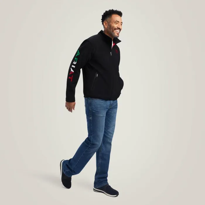 Jackets and Vests Men Ariat New Team Softshell Brand Jacket Mex Black Jackets and Vests Men Ariat New Team Softshell Brand Jacket Mex Black
