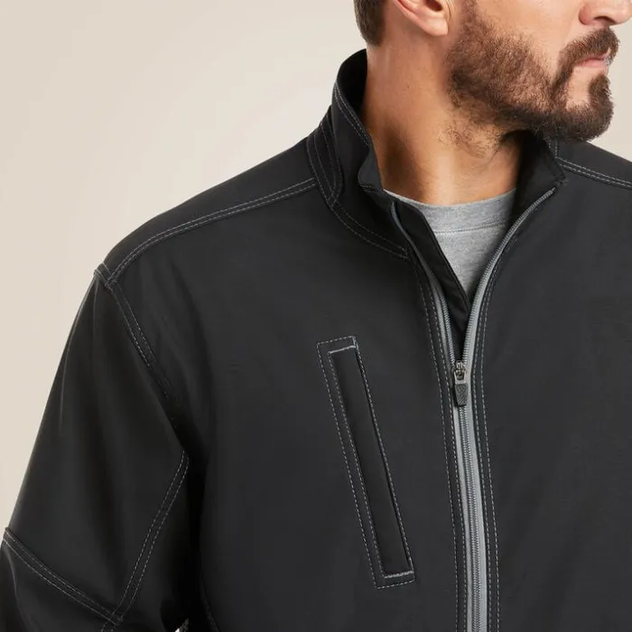 Jackets and Vests Men Ariat Rebar Stretch Canvas Softshell Jacket Black Jackets and Vests Men Ariat Rebar Stretch Canvas Softshell Jacket Black