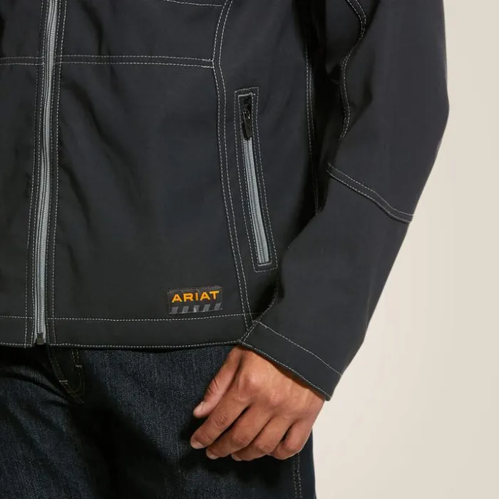 Jackets and Vests Men Ariat Rebar Stretch Canvas Softshell Jacket Black Jackets and Vests Men Ariat Rebar Stretch Canvas Softshell Jacket Black