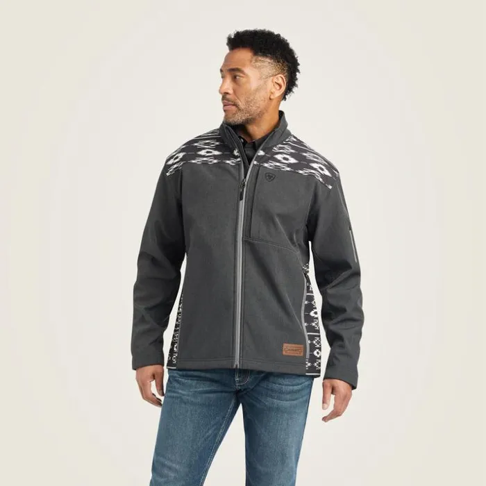 Jackets and Vests Men Ariat Vernon 20 Chimayo Softshell Jacket Charcoal