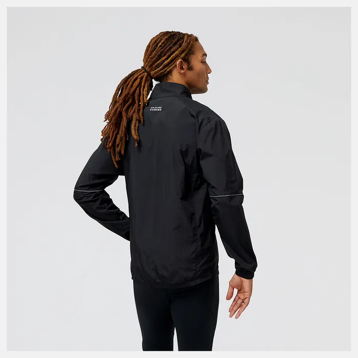 Jackets and Vests New Balance Men Run For Life Impact Run Packable Jacket BLACK