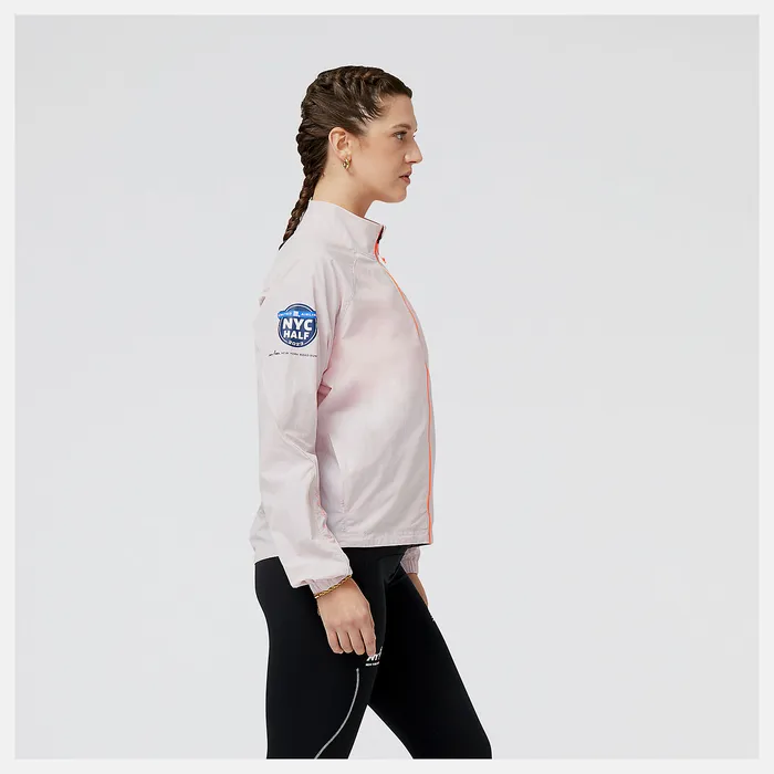 Jackets and Vests Women United Airlines NYC Half Printed Impact Run Packable Jacket STONE PINK New Balance Jackets and Vests Women United Airlines NYC Half Printed Impact Run Packable Jacket STONE PINK New Balance