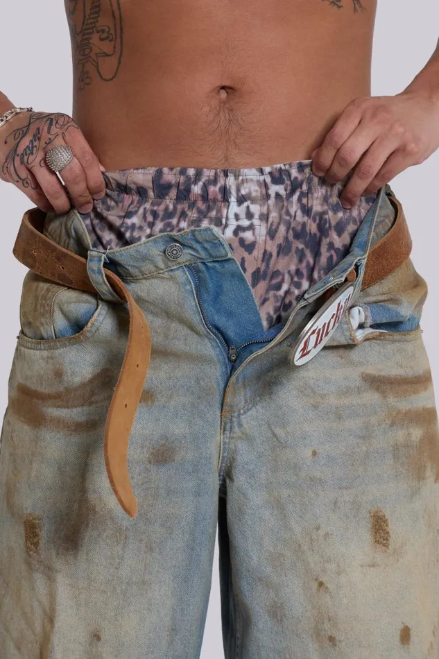 Jaded London Accessories Men Cheater Boxers Brown