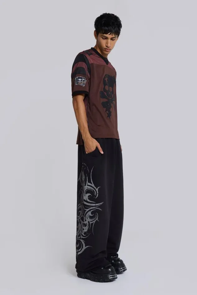 Jaded London Baggy Joggers and Sweatpants WomenUnisex Black Baggy Blade Joggers Black