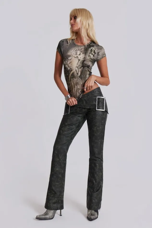Jaded London CoOrds Women Assassin Faux Leather Trousers Black