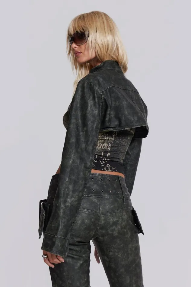 Jaded London CoOrds Women Assassin Ultra Cropped Jacket Black