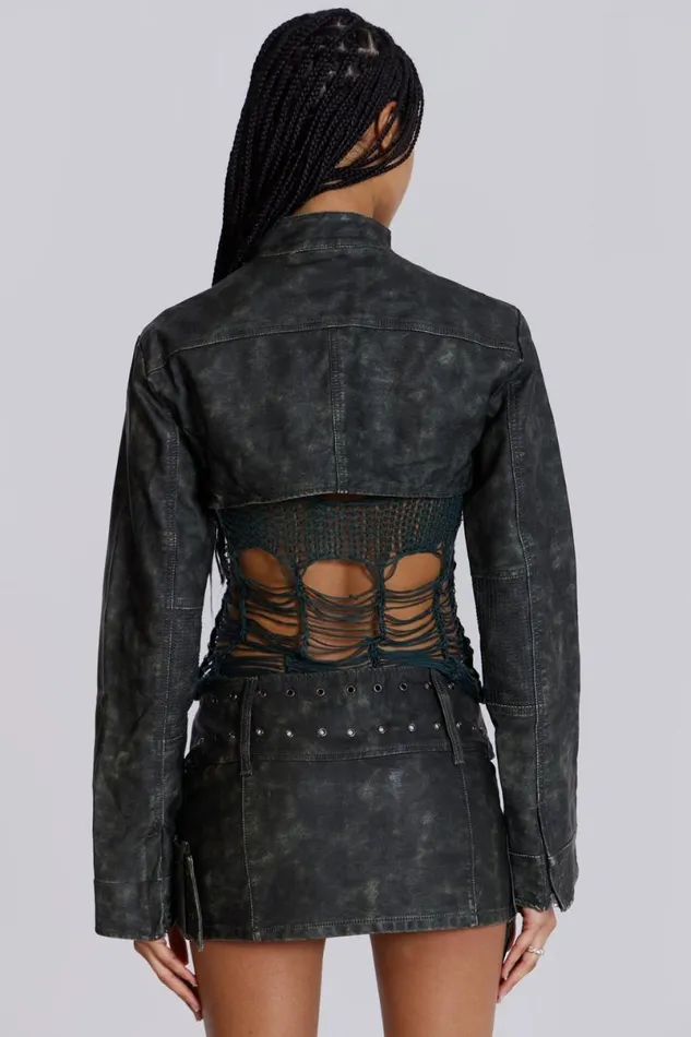 Jaded London CoOrds Women Assassin Ultra Cropped Jacket Black