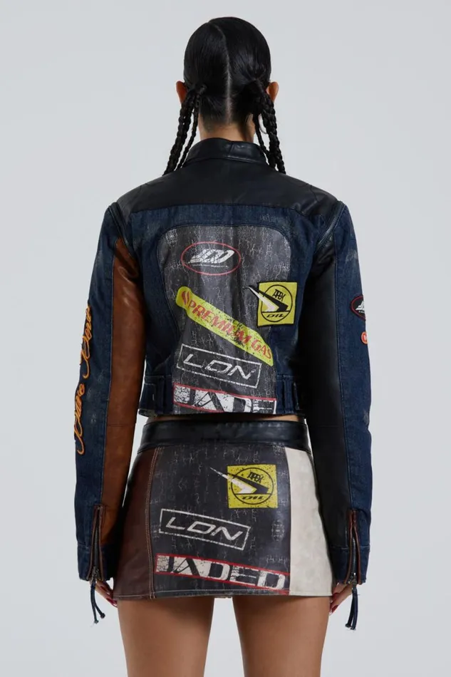 Jaded London CoOrds Women Daytona Zip Off Sleeve Moto Jacket Multi