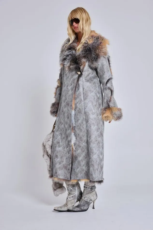 Jaded London Coats Women Alpha Faux Shearling Coat Multi