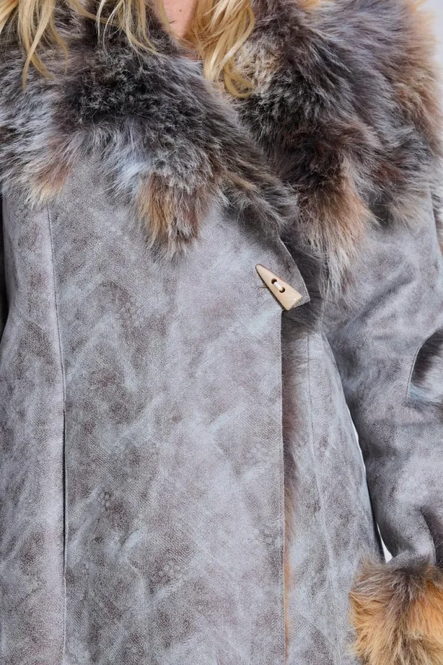 Jaded London Coats Women Alpha Faux Shearling Coat Multi