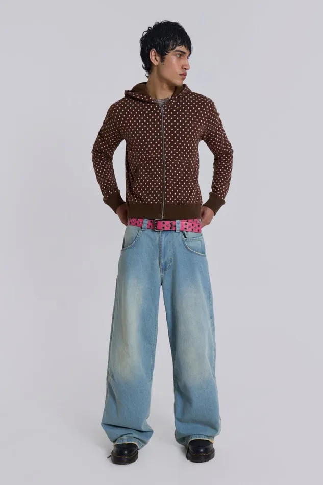 Jaded London Colossus Jeans Men Light Wash JL Colossus Jeans Blue