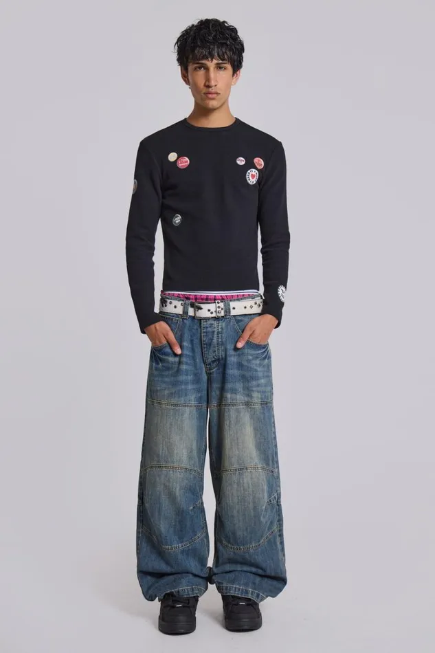 Jaded London Colossus Jeans Men Motor Colossus Jeans Blue