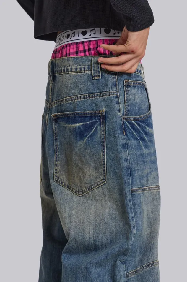 Jaded London Colossus Jeans Men Motor Colossus Jeans Blue