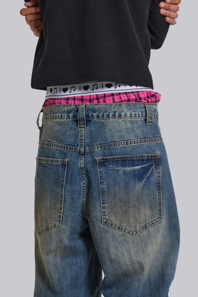 Jaded London Colossus Jeans Men Motor Colossus Jeans Blue