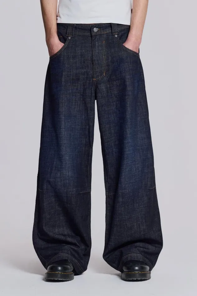 Jaded London Colossus Jeans Men Paul Frank Spell Out Colossus Jeans Blue