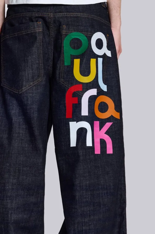 Jaded London Colossus Jeans Men Paul Frank Spell Out Colossus Jeans Blue