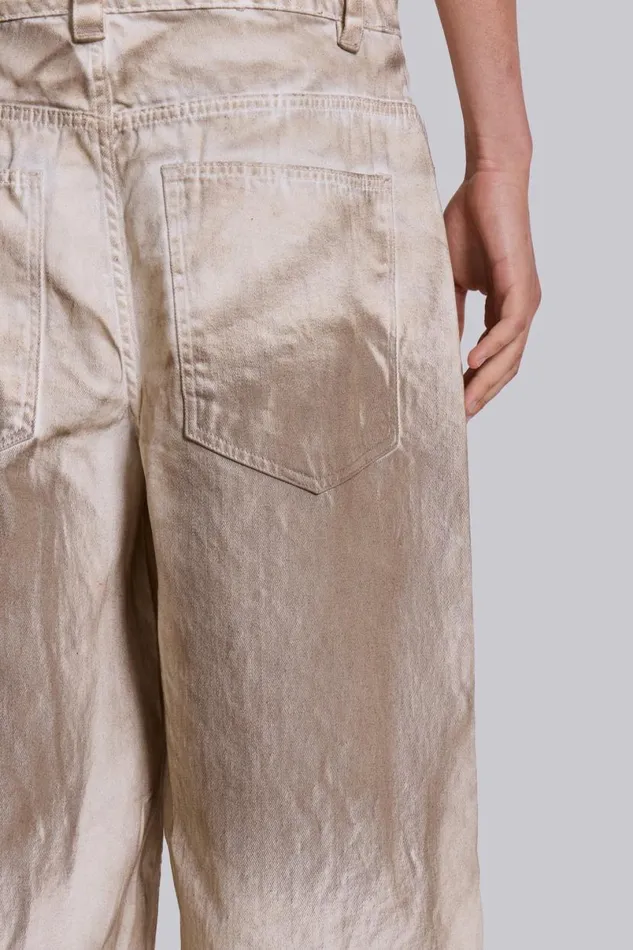 Jaded London Colossus Jeans Men Sand Oil Wash Colossus Jeans Oil Wash