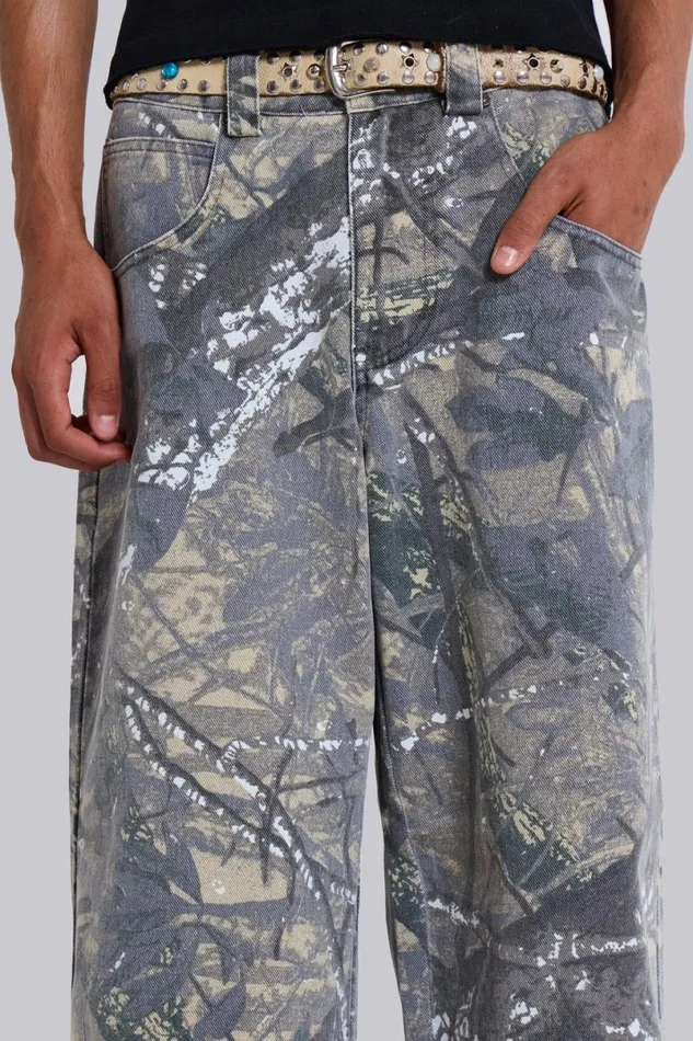 Jaded London Colossus Jeans MenUnisex Forest Camo Colossus Jeans Multi