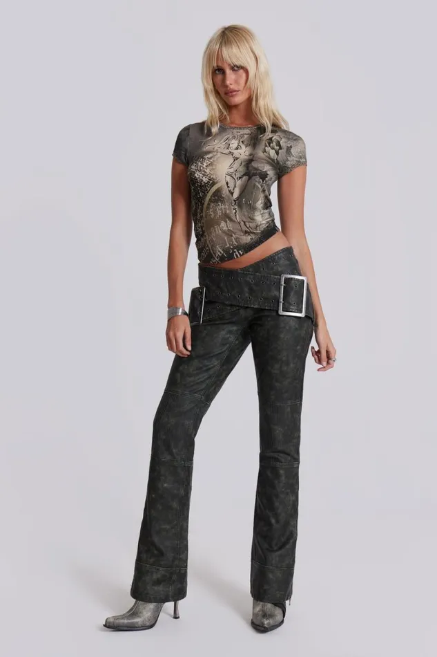 Jaded London Crop Tops Women Astor Baby Tee Black