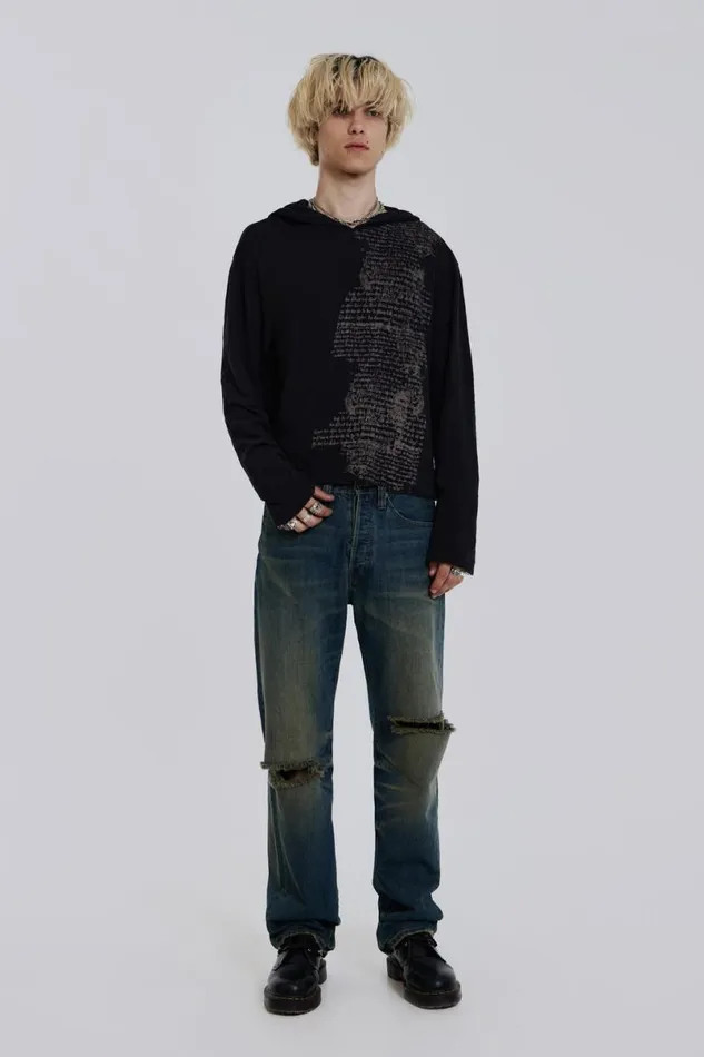 Jaded London Hoodies and Sweatshirts Men Sonnet Hoodie Black