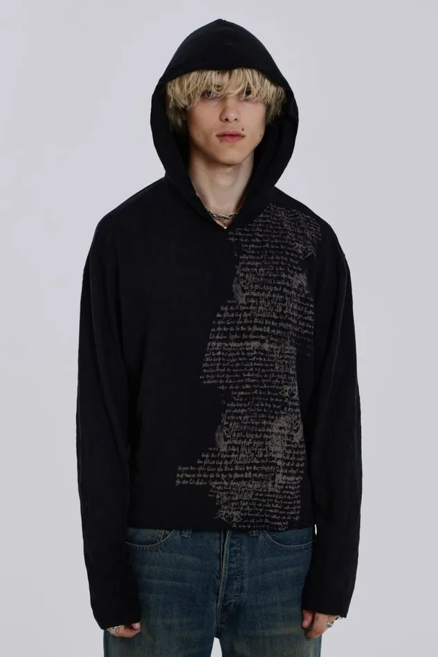 Jaded London Hoodies and Sweatshirts Men Sonnet Hoodie Black