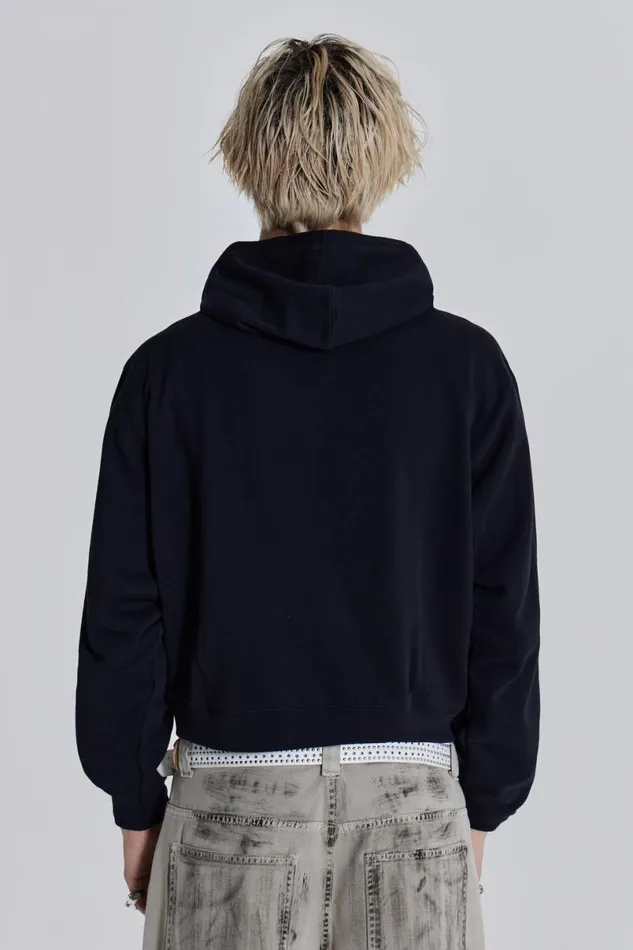 Jaded London Hoodies and Sweatshirts Men Thorn Zip Hoodie Black
