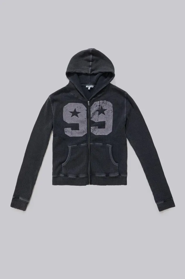 Jaded London Hoodies and Sweatshirts Women 99 Waffle Hoodie Grey