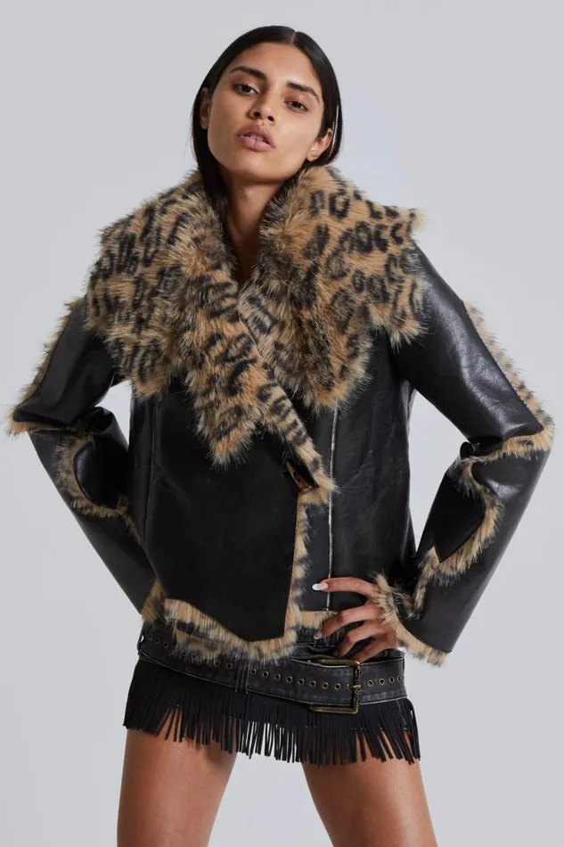Jaded London Jackets Women Seone Faux Fur Jacket Black