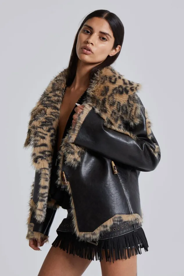 Jaded London Jackets Women Seone Faux Fur Jacket Black