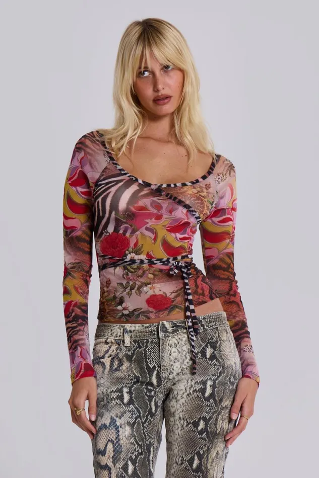 Jaded London Jeans Women Dovimo Snakeskin Capri Jeans Snake