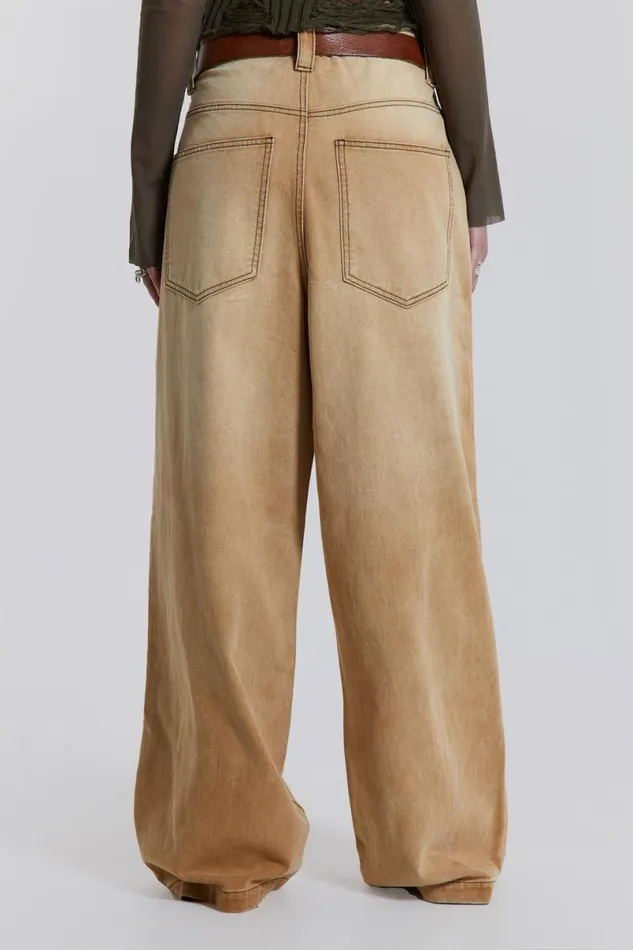 Jaded London Jeans Women Sand Colossus Baggy Jeans Sand