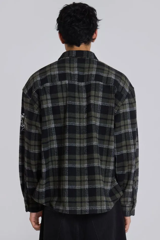 Jaded London Shirts MenUnisex Seized Flannel Shirt Multi