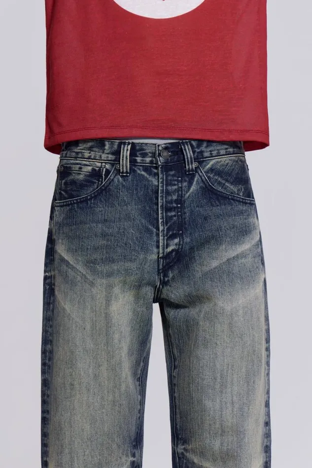 Jaded London SlimStraight Jeans Men Light Wash Scott Jeans Blue