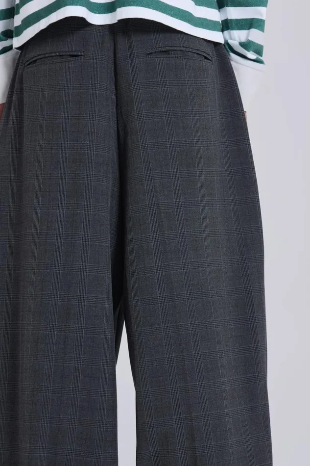 Jaded London Suit Trousers MenUnisex Grey Check Goliath Suit Trousers Grey