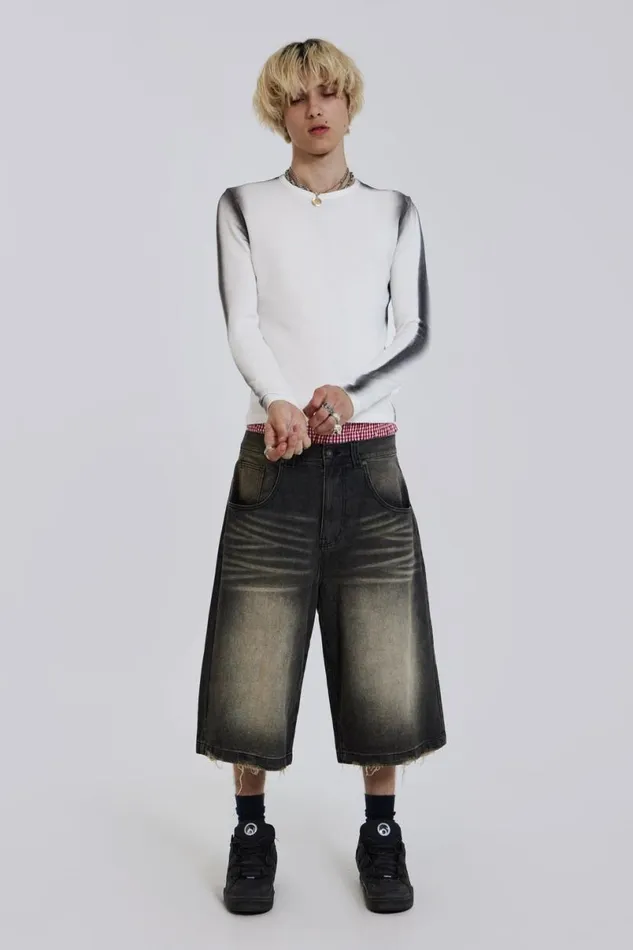 Jaded London TShirts and Vests Men Lowlight Long Sleeve White