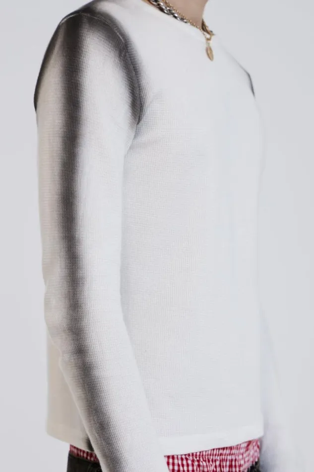 Jaded London TShirts and Vests Men Lowlight Long Sleeve White