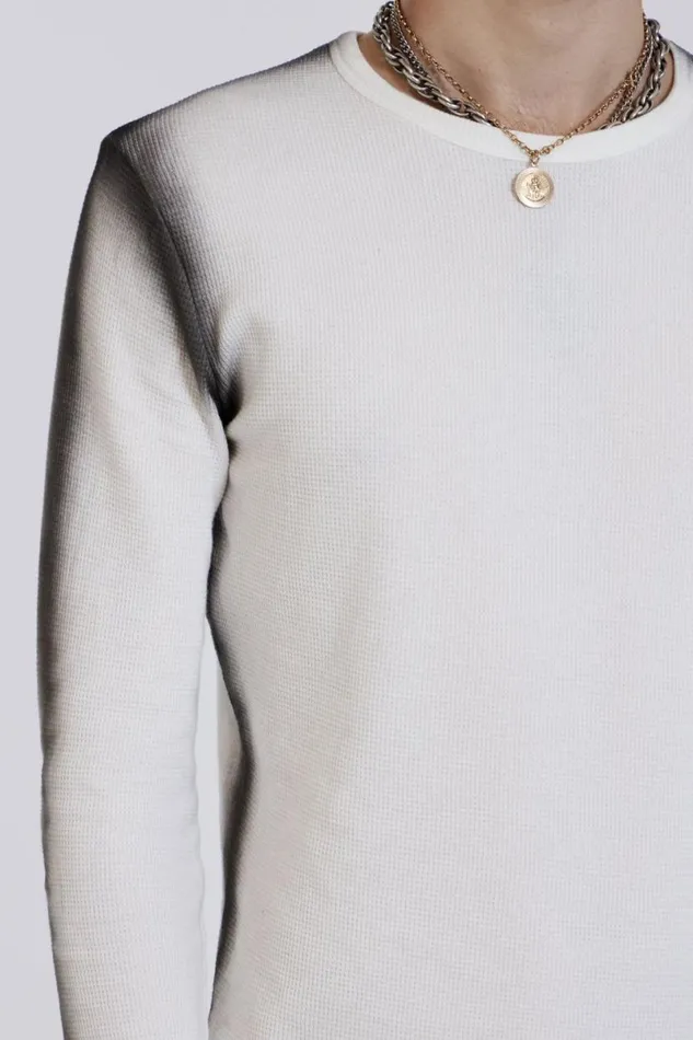 Jaded London TShirts and Vests Men Lowlight Long Sleeve White