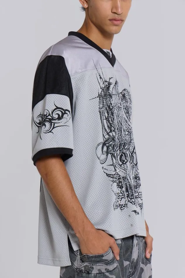 Jaded London TShirts and Vests Men Paradise Silver Football Jersey Silver